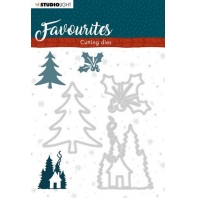 Studio Light Embossing Die Cut Stencil Winter's Favourites nr 337