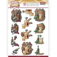 3D push Out - Good Old Days - Yvonne Creations - Whiskey