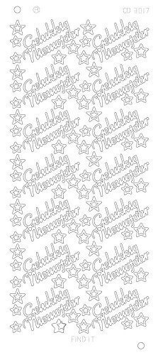 Gelukkig Nieuwjaar Platinum - Zilver  CD3017Z