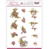 3D Push Out - Precious Marieke - Pretty Flowers - Red Flowers