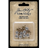 Tim Holtz - Antiqued Gems - 12 stuks