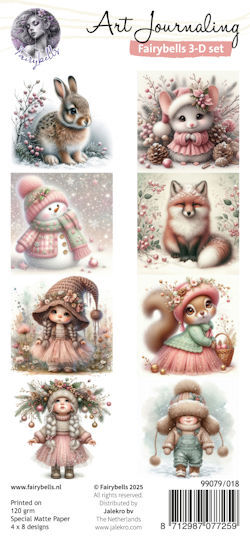 Fairybells 3D setje Kerst Roze